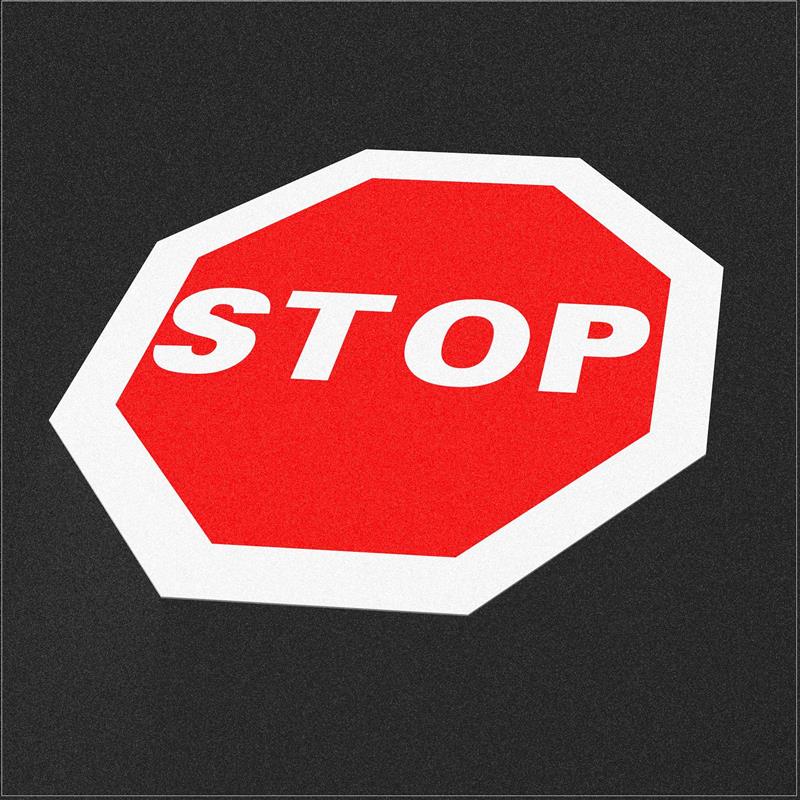 Technical render of a Wetpour Stop Sign